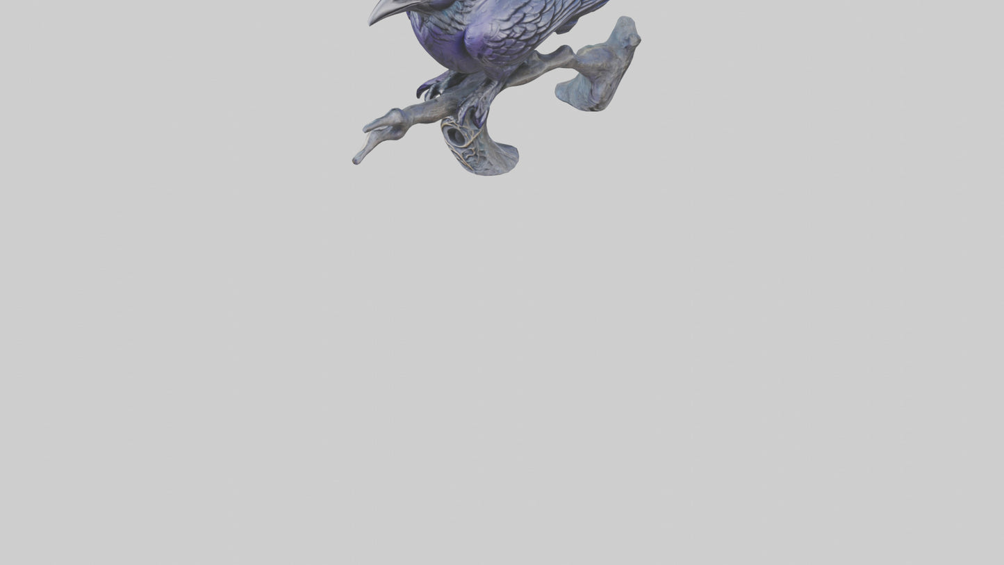 Magic Raven statue model VR / AR / low-poly