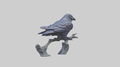 Magic Raven statue model VR / AR / low-poly