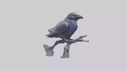 Magic Raven statue model VR / AR / low-poly