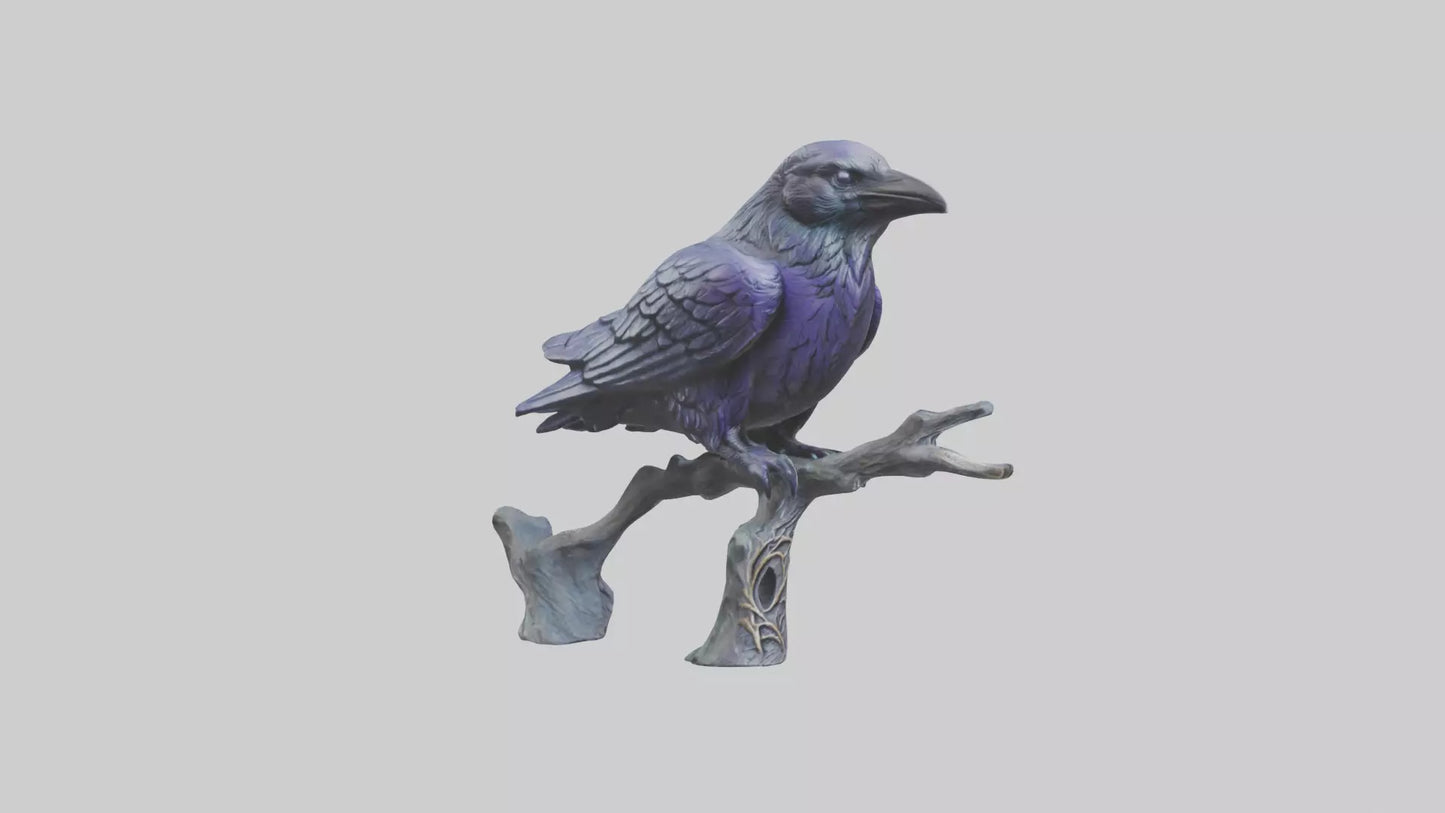 Magic Raven statue model VR / AR / low-poly
