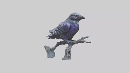 Magic Raven statue model VR / AR / low-poly
