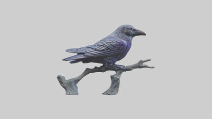 Magic Raven statue model VR / AR / low-poly