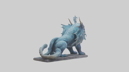 Magical Beast statue model VR / AR / low-poly