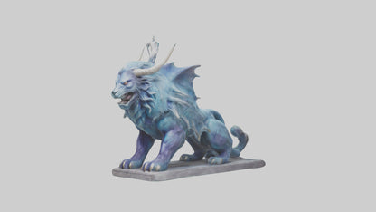 Magical Beast statue model VR / AR / low-poly