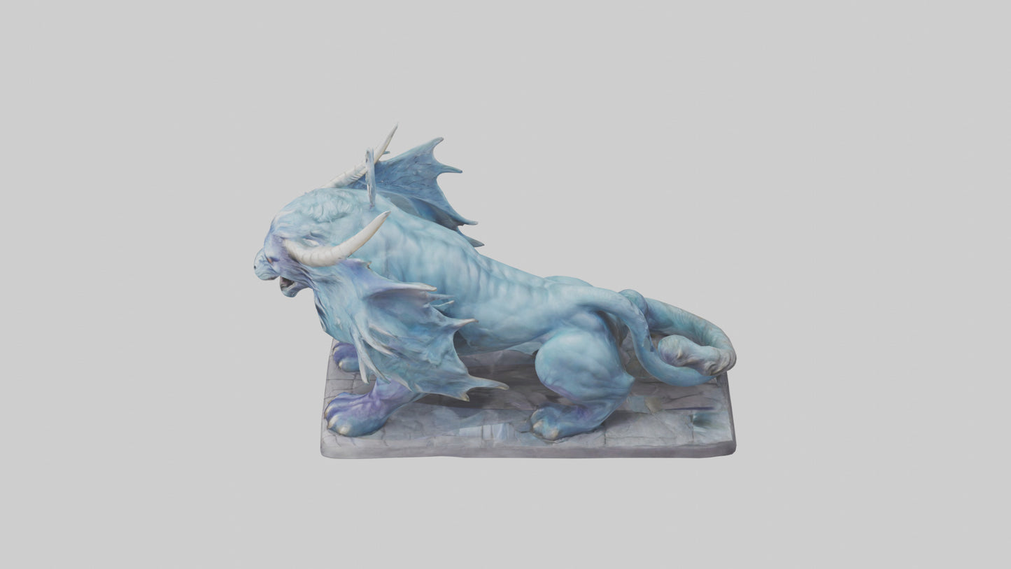 Magical Beast statue model VR / AR / low-poly