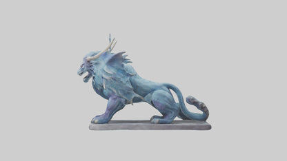 Magical Beast statue model VR / AR / low-poly