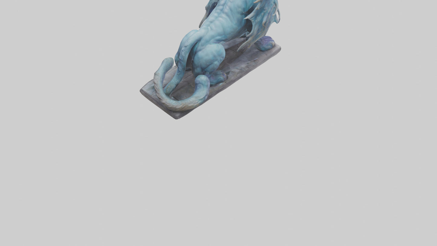 Magical Beast statue model VR / AR / low-poly