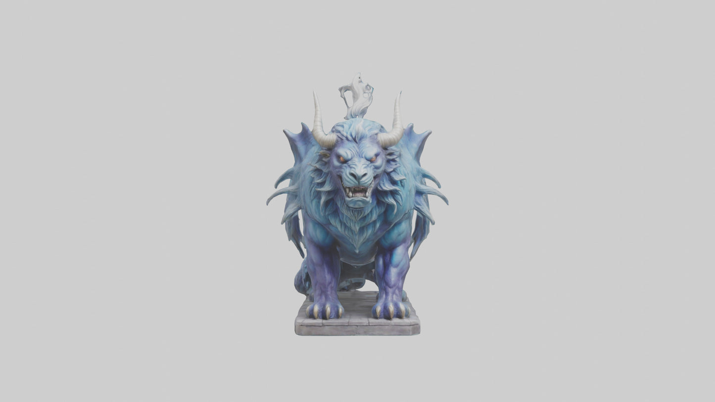 Magical Beast statue model VR / AR / low-poly