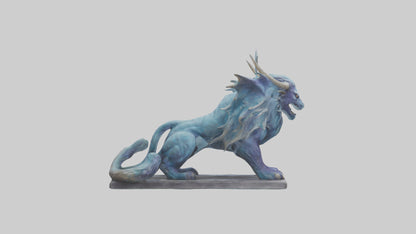 Magical Beast statue model VR / AR / low-poly