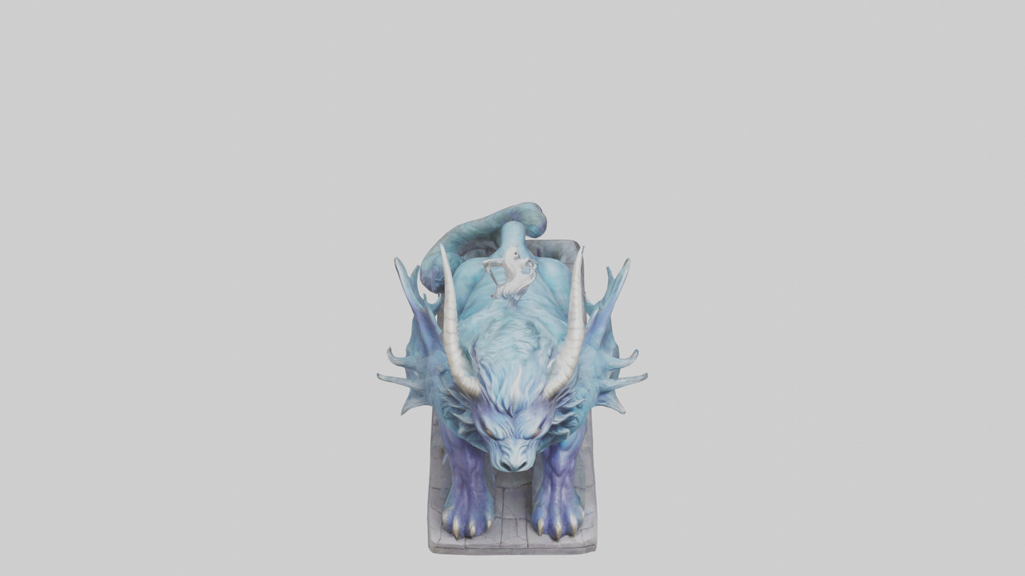 Magical Beast statue model VR / AR / low-poly