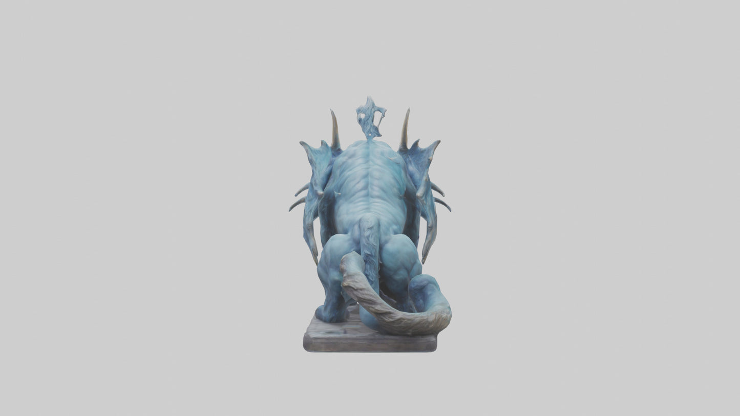 Magical Beast statue model VR / AR / low-poly