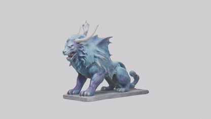 Magical Beast statue model VR / AR / low-poly