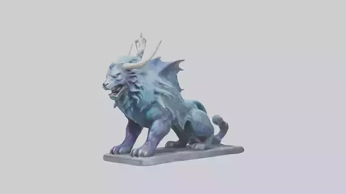 Magical Beast statue model VR / AR / low-poly