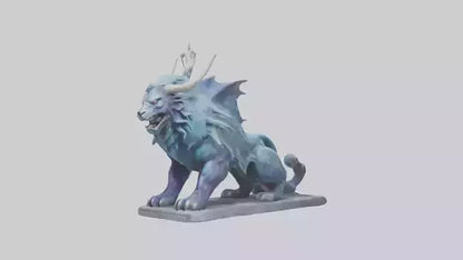 Magical Beast statue model VR / AR / low-poly