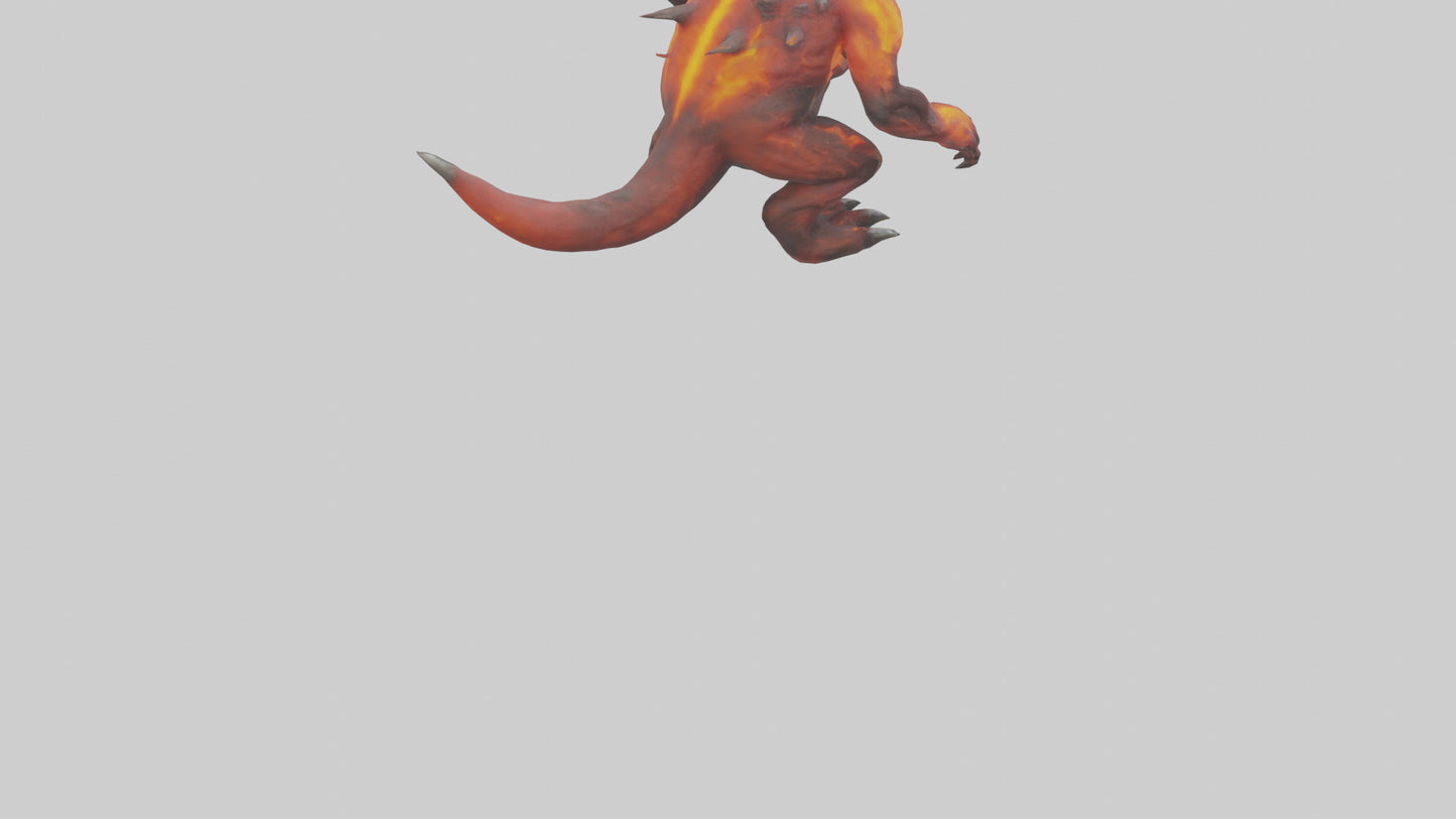 Magma Demon Beast model VR / AR / low-poly