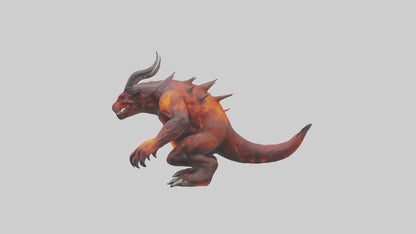 Magma Demon Beast model VR / AR / low-poly