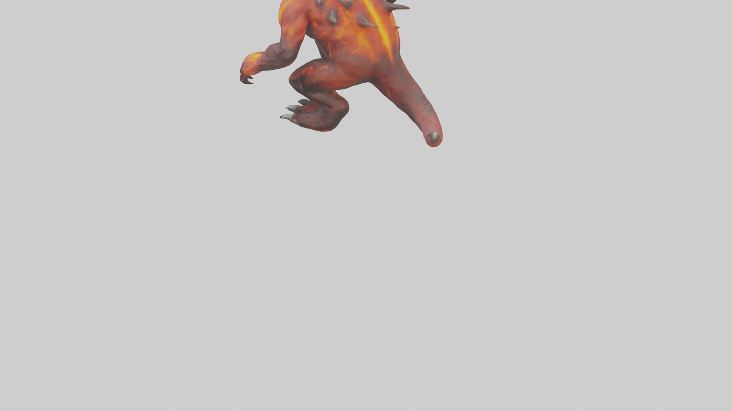 Magma Demon Beast model VR / AR / low-poly