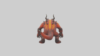 Magma Demon Beast model VR / AR / low-poly