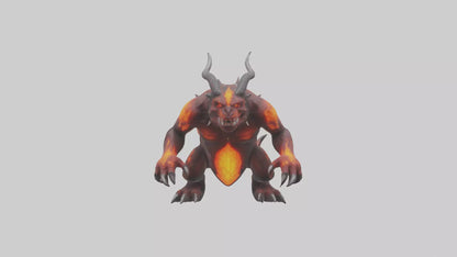 Magma Demon Beast model VR / AR / low-poly