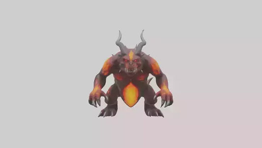 Magma Demon Beast model VR / AR / low-poly