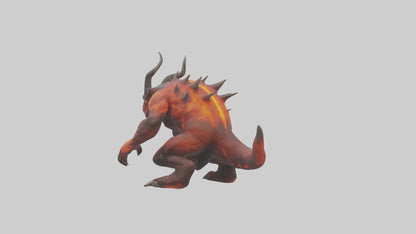 Magma Demon Beast model VR / AR / low-poly