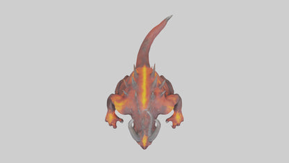 Magma Demon Beast model VR / AR / low-poly