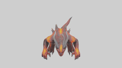 Magma Demon Beast model VR / AR / low-poly