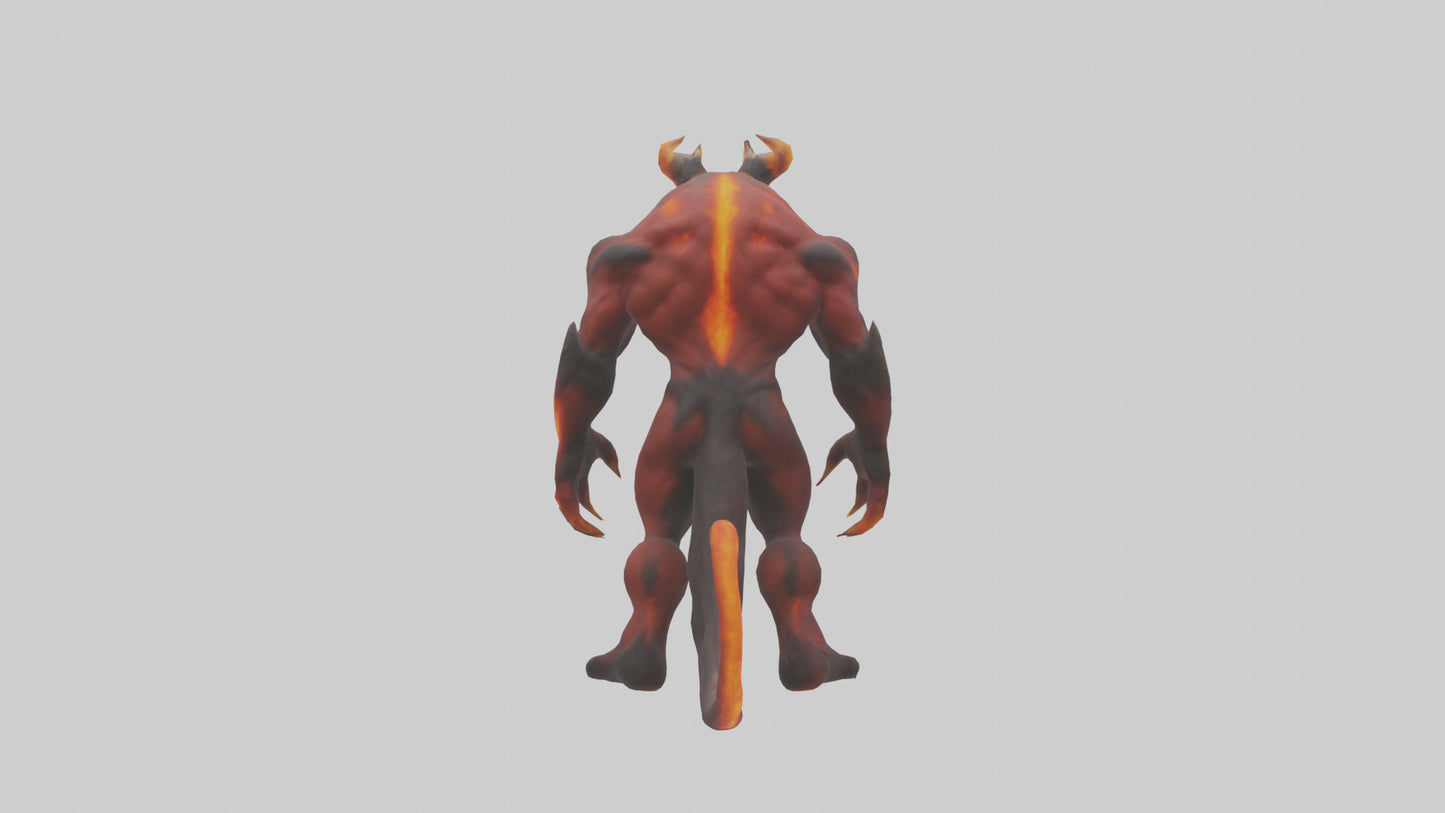 3D model Magma Demon model VR / AR / low-poly