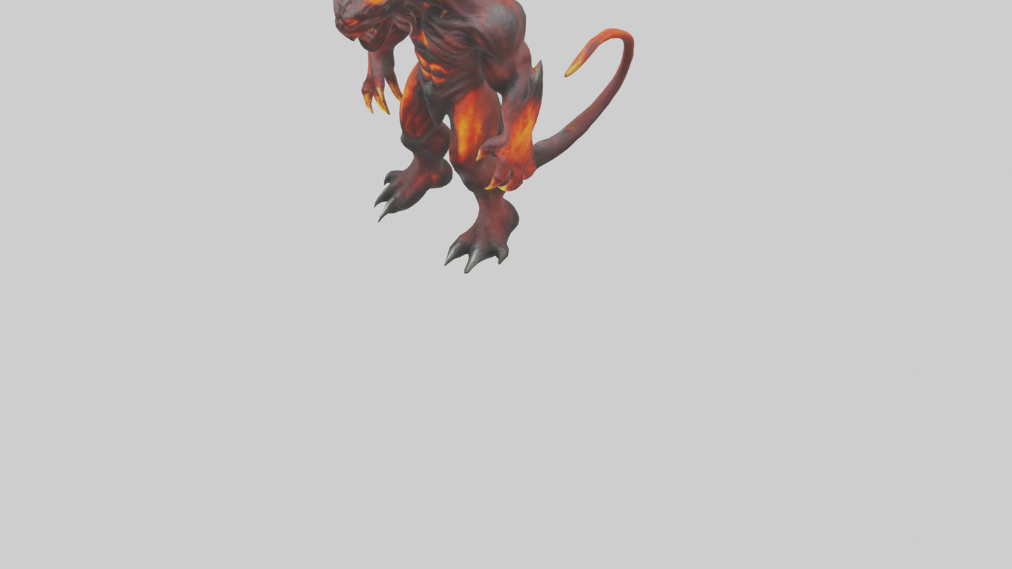 3D model Magma Demon model VR / AR / low-poly