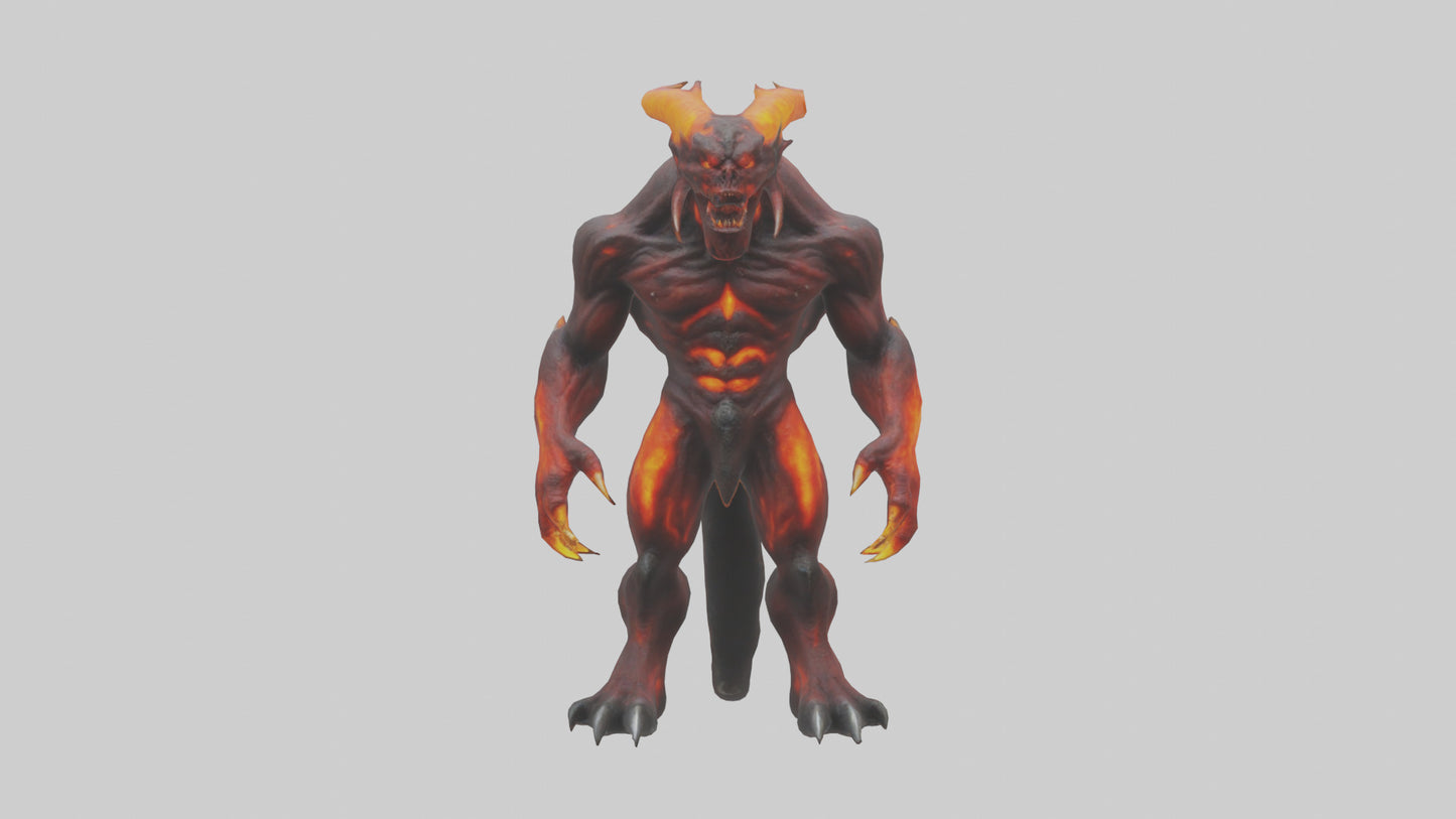 3D model Magma Demon model VR / AR / low-poly
