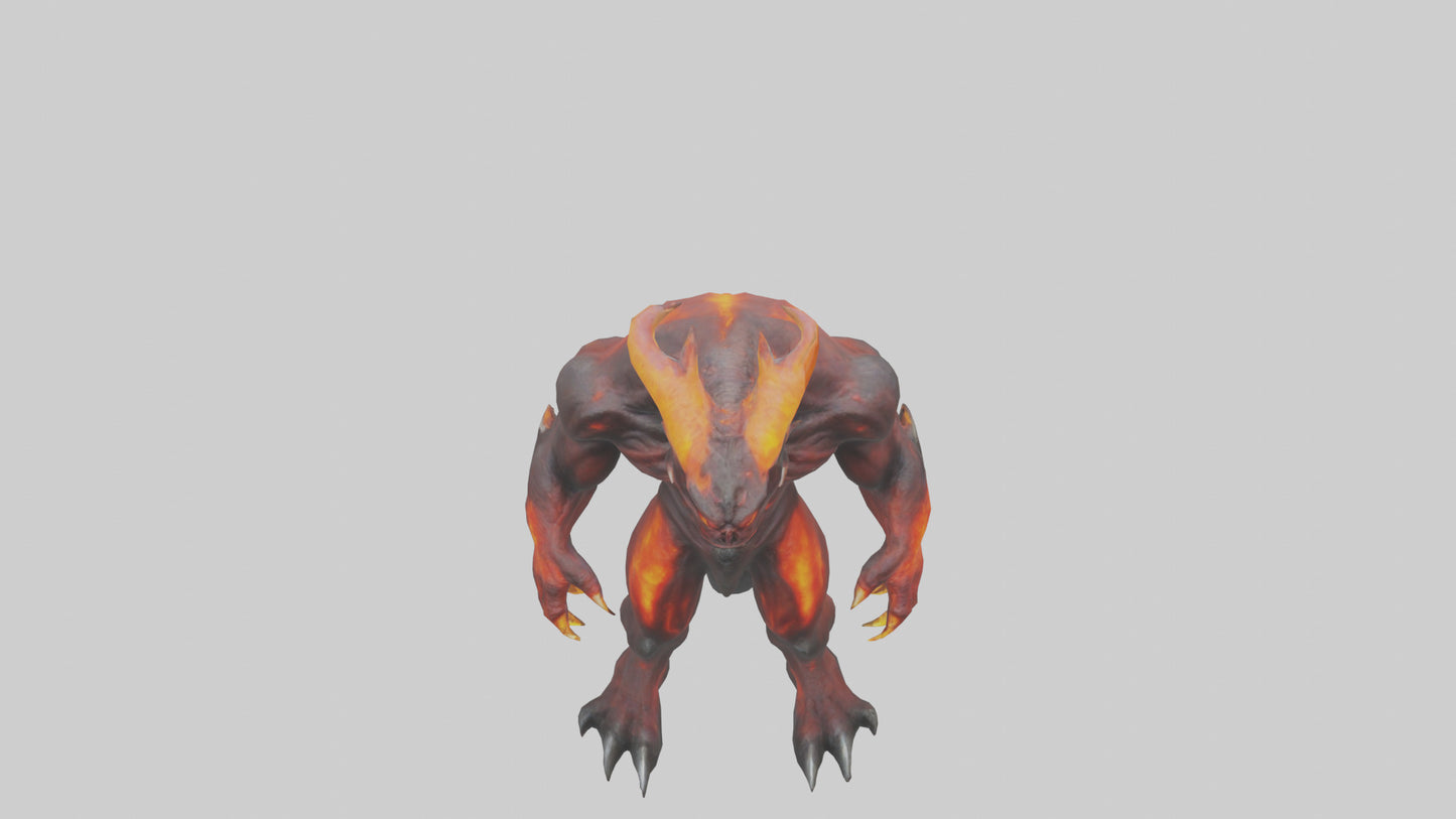 3D model Magma Demon model VR / AR / low-poly