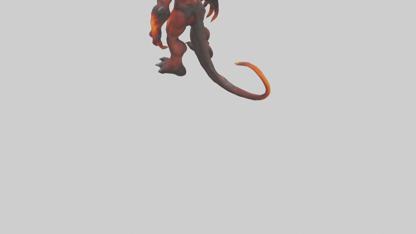 3D model Magma Demon model VR / AR / low-poly