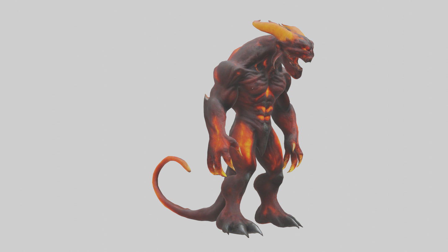 3D model Magma Demon model VR / AR / low-poly