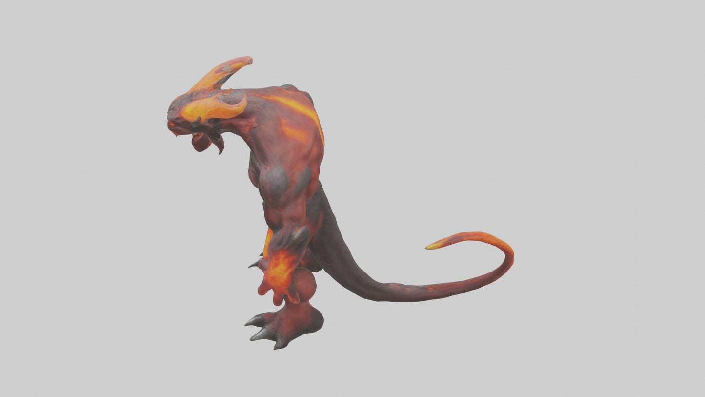 3D model Magma Demon model VR / AR / low-poly