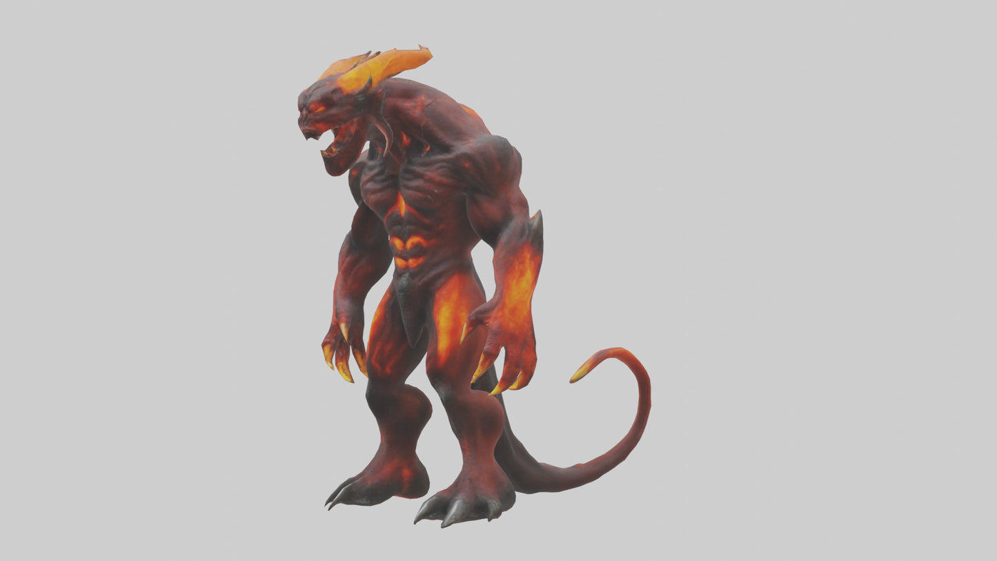 3D model Magma Demon model VR / AR / low-poly