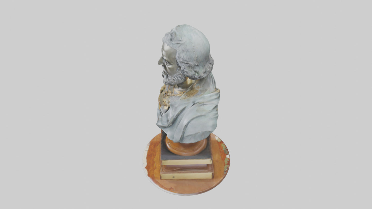 3D model Magna Carta bust statue model VR / AR / low-poly