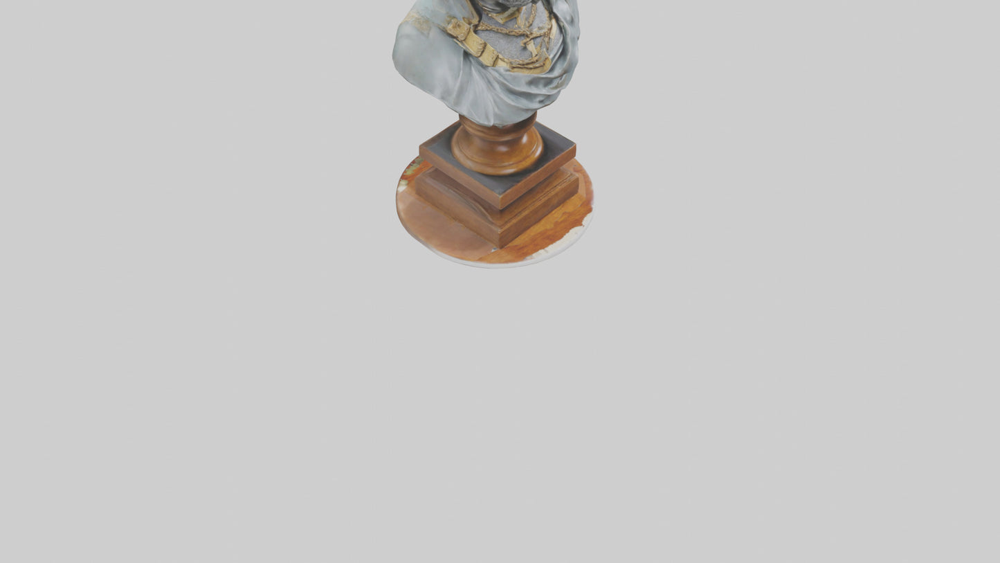 3D model Magna Carta bust statue model VR / AR / low-poly