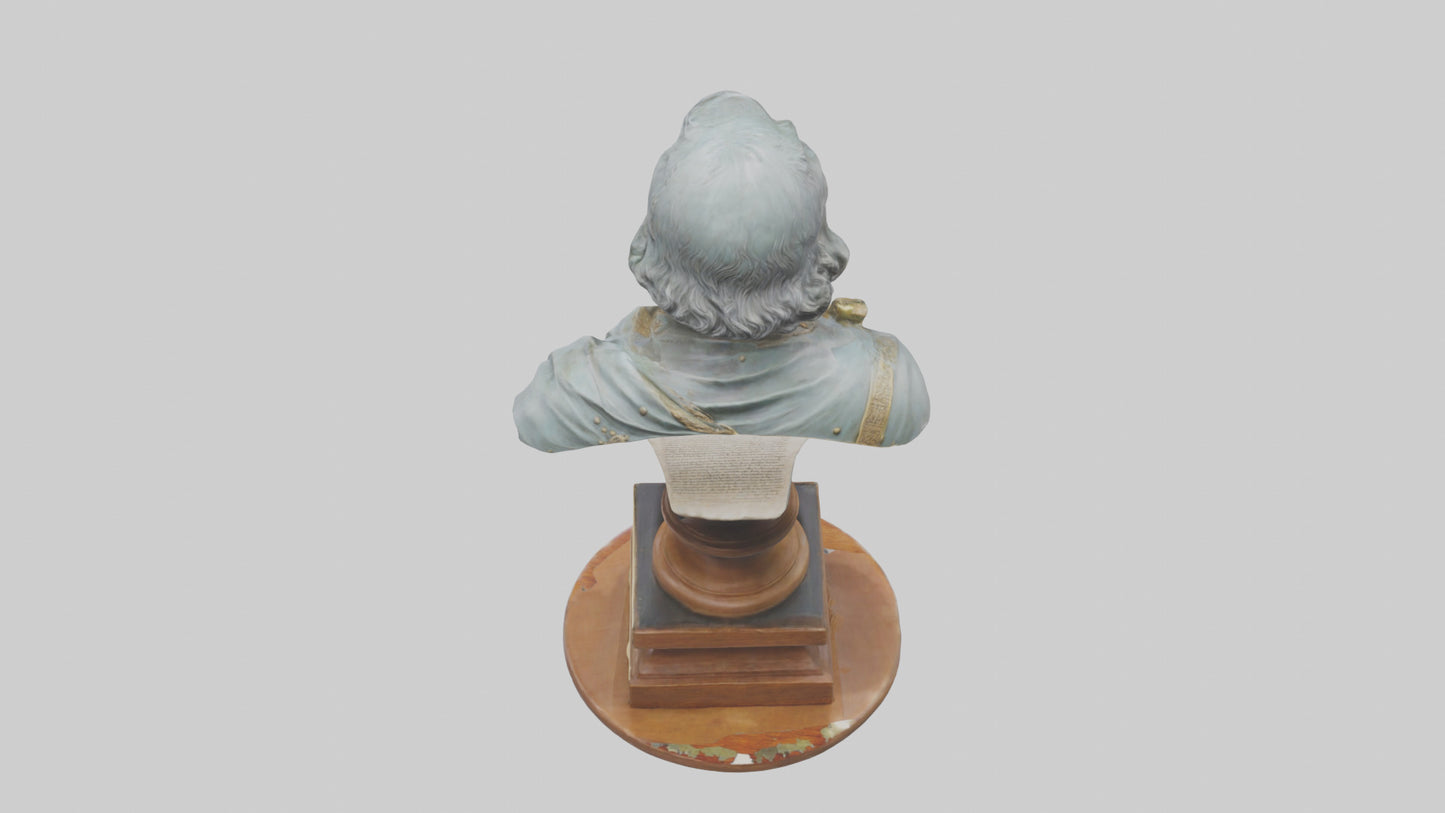 3D model Magna Carta bust statue model VR / AR / low-poly