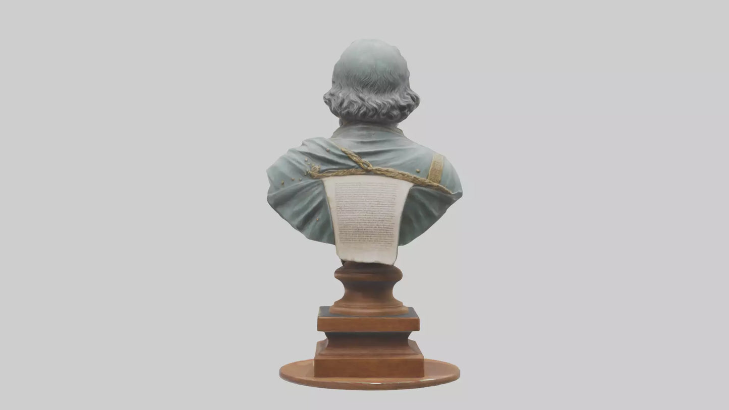3D model Magna Carta bust statue model VR / AR / low-poly