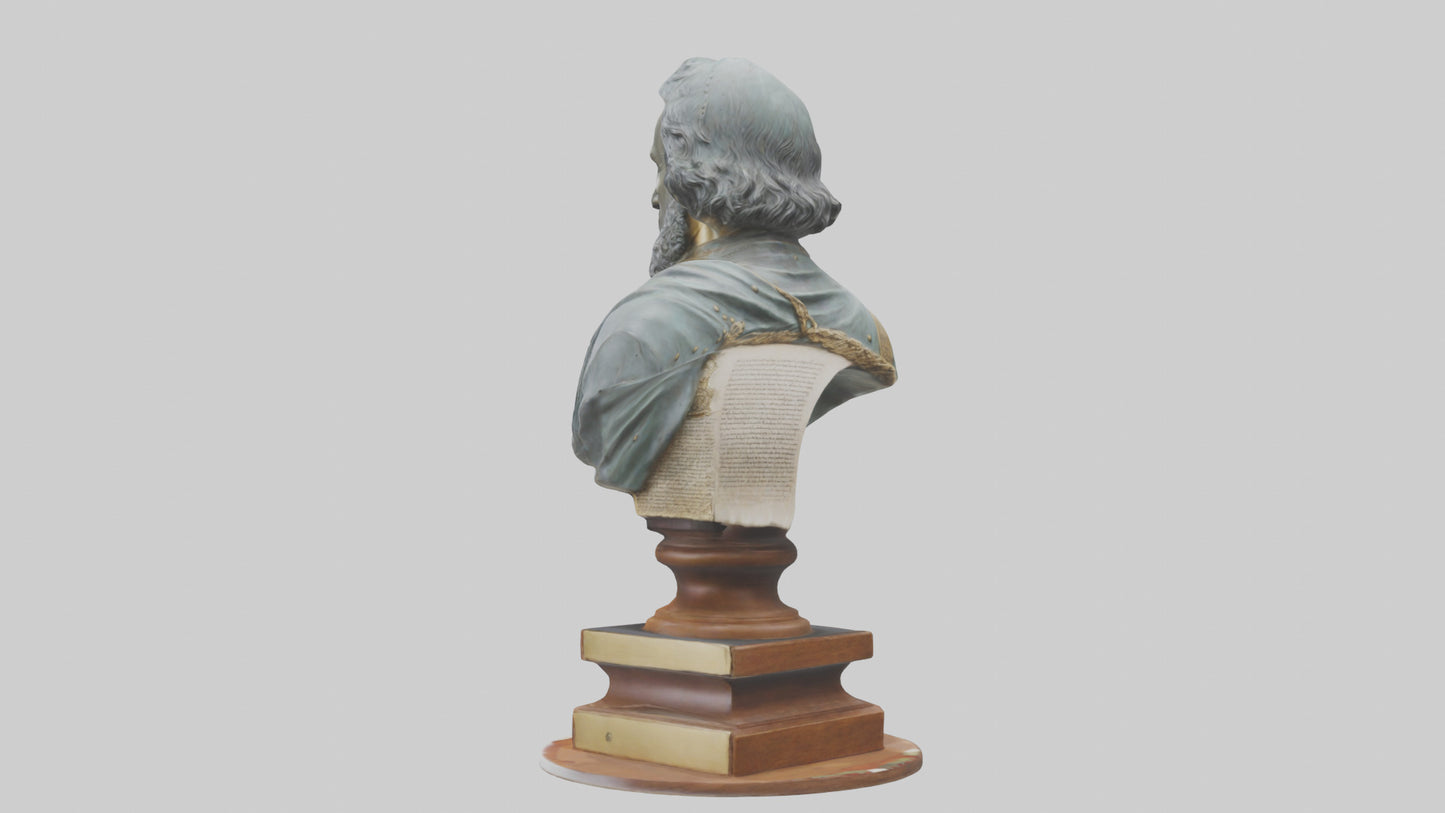 3D model Magna Carta bust statue model VR / AR / low-poly