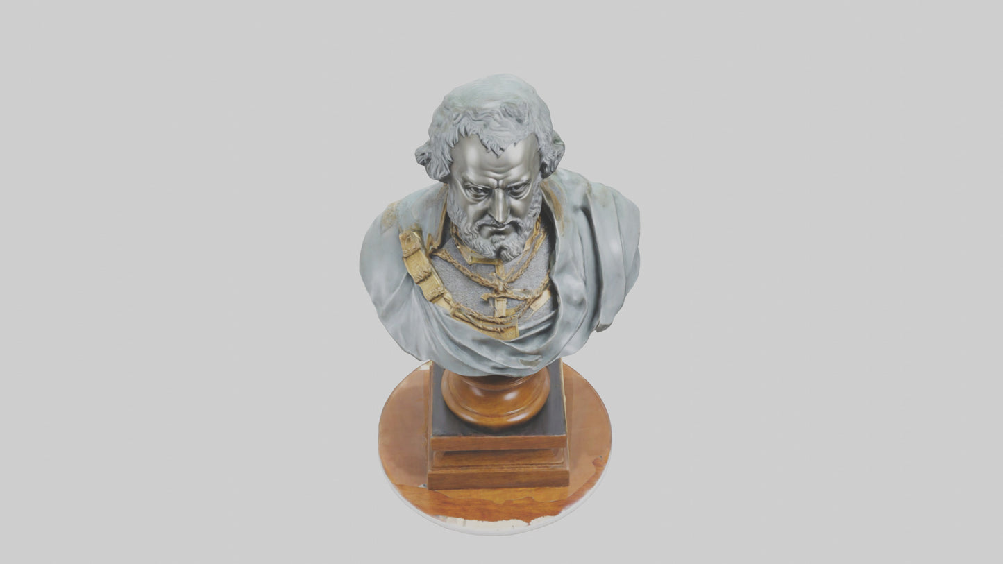 3D model Magna Carta bust statue model VR / AR / low-poly