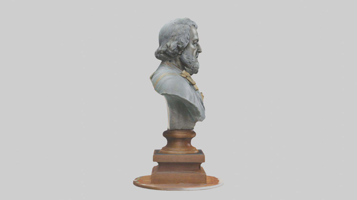 3D model Magna Carta bust statue model VR / AR / low-poly