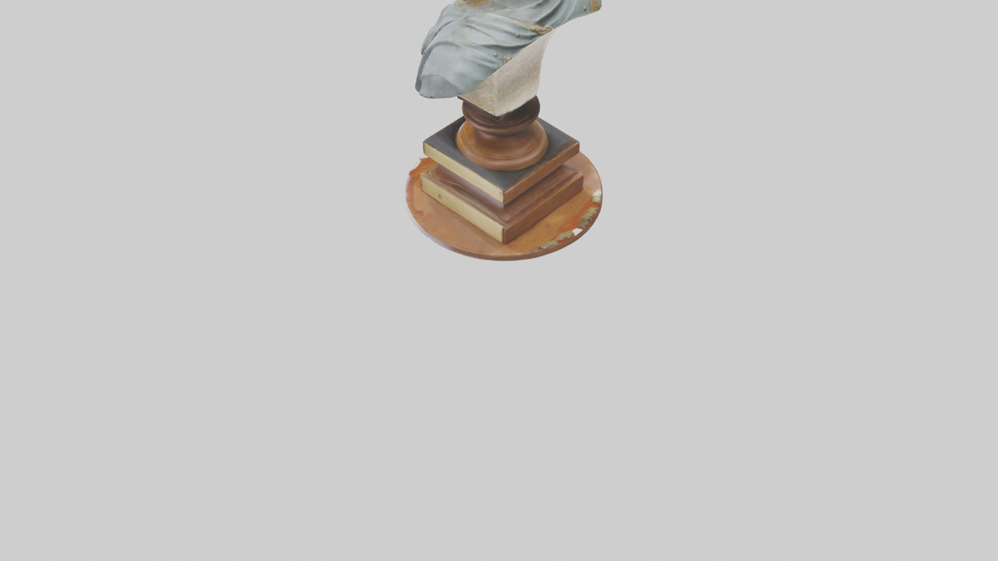 3D model Magna Carta bust statue model VR / AR / low-poly