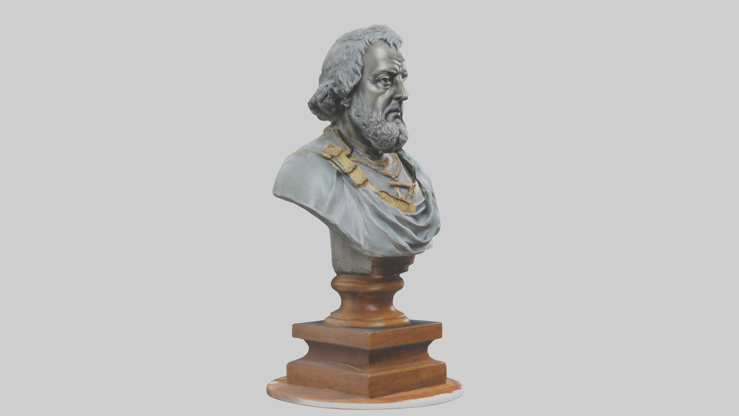 3D model Magna Carta bust statue model VR / AR / low-poly