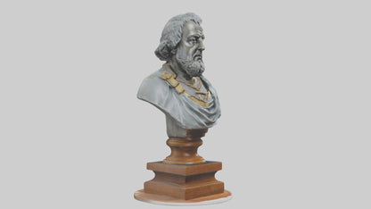 3D model Magna Carta bust statue model VR / AR / low-poly