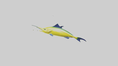 3D model MahiMahi leaping model VR / AR / low-poly