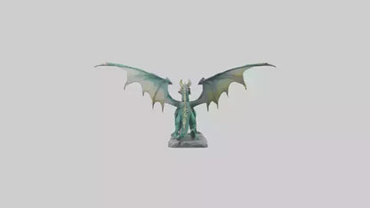 3D model Majestic Dragon statue model VR / AR / low-poly