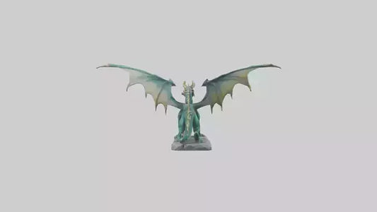 3D model Majestic Dragon statue model VR / AR / low-poly