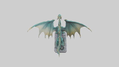 3D model Majestic Dragon statue model VR / AR / low-poly