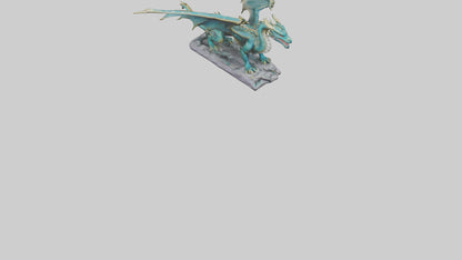 3D model Majestic Dragon statue model VR / AR / low-poly